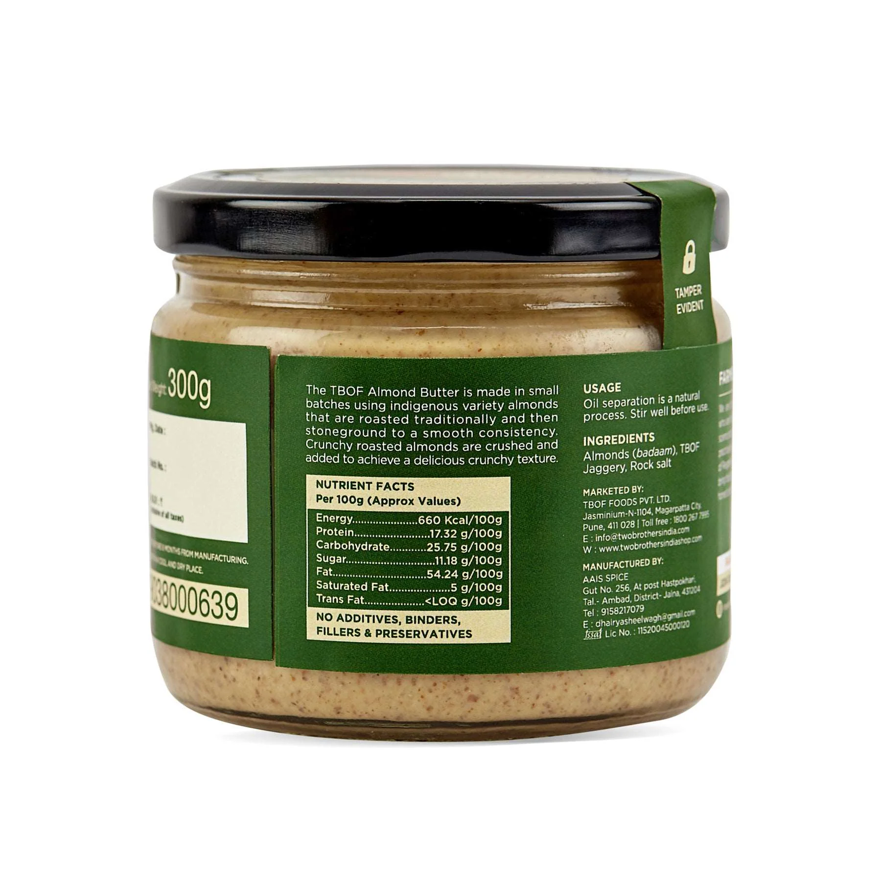 Almond Butter with Jaggery, Crunchy 300g - Image 6