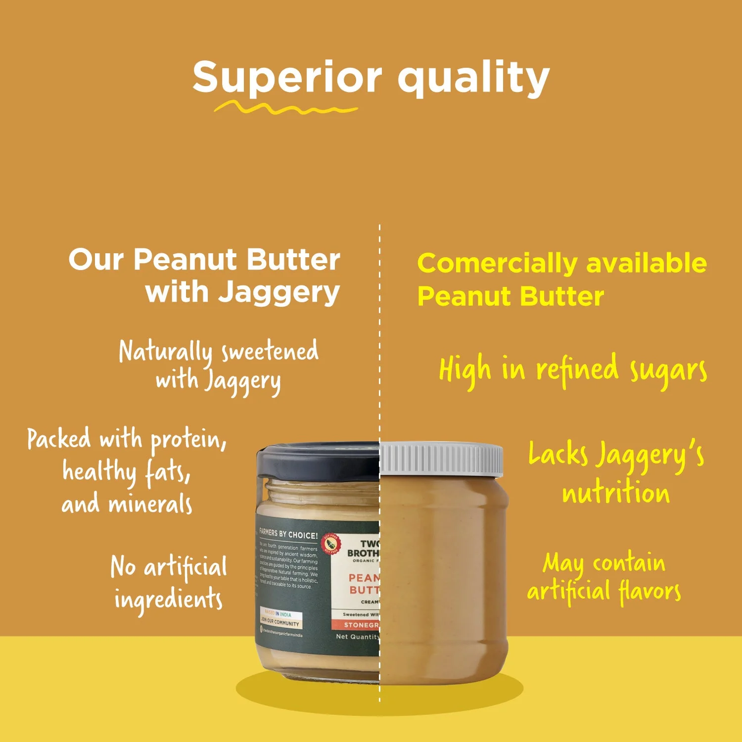 Peanut Butter, Creamy with Jaggery, Stoneground - Image 15