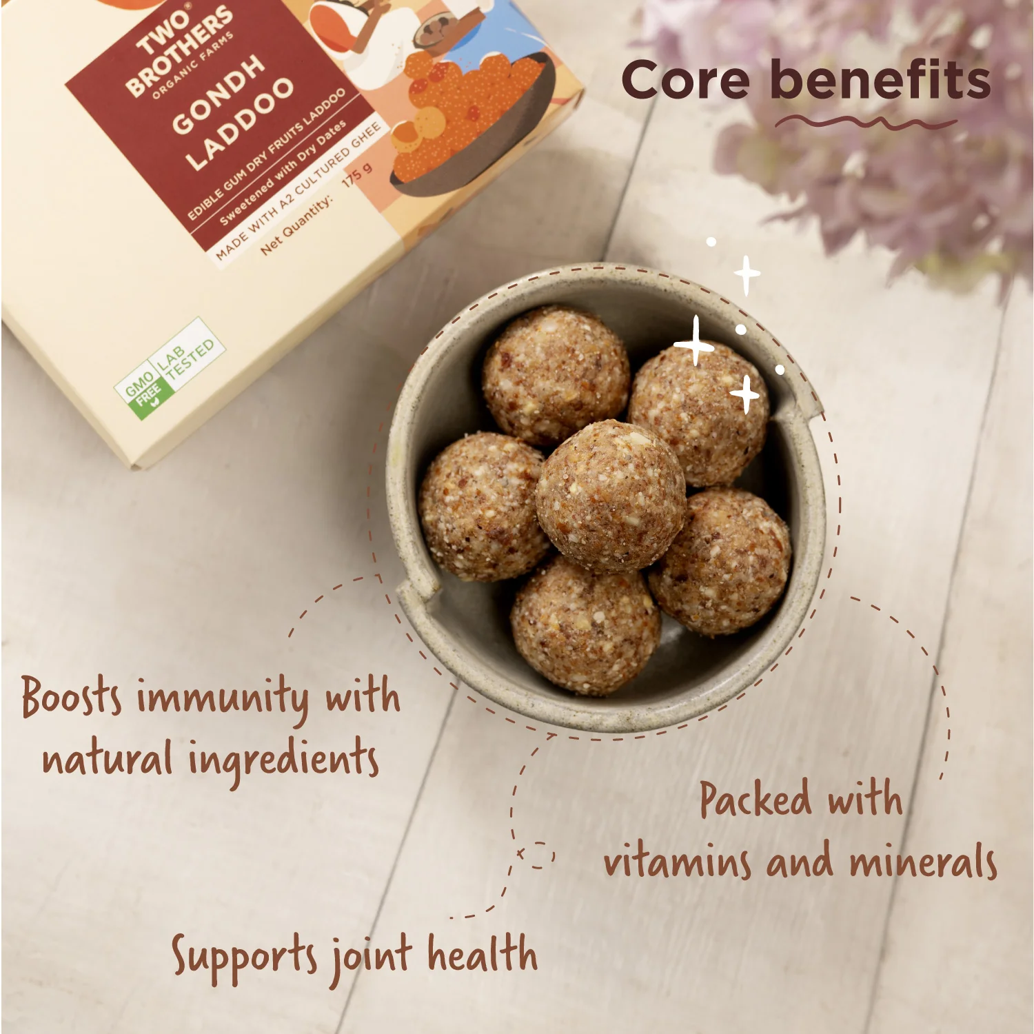 Dink|Gondh (Edible Gum) Laddoo, No Sugar - Image 6