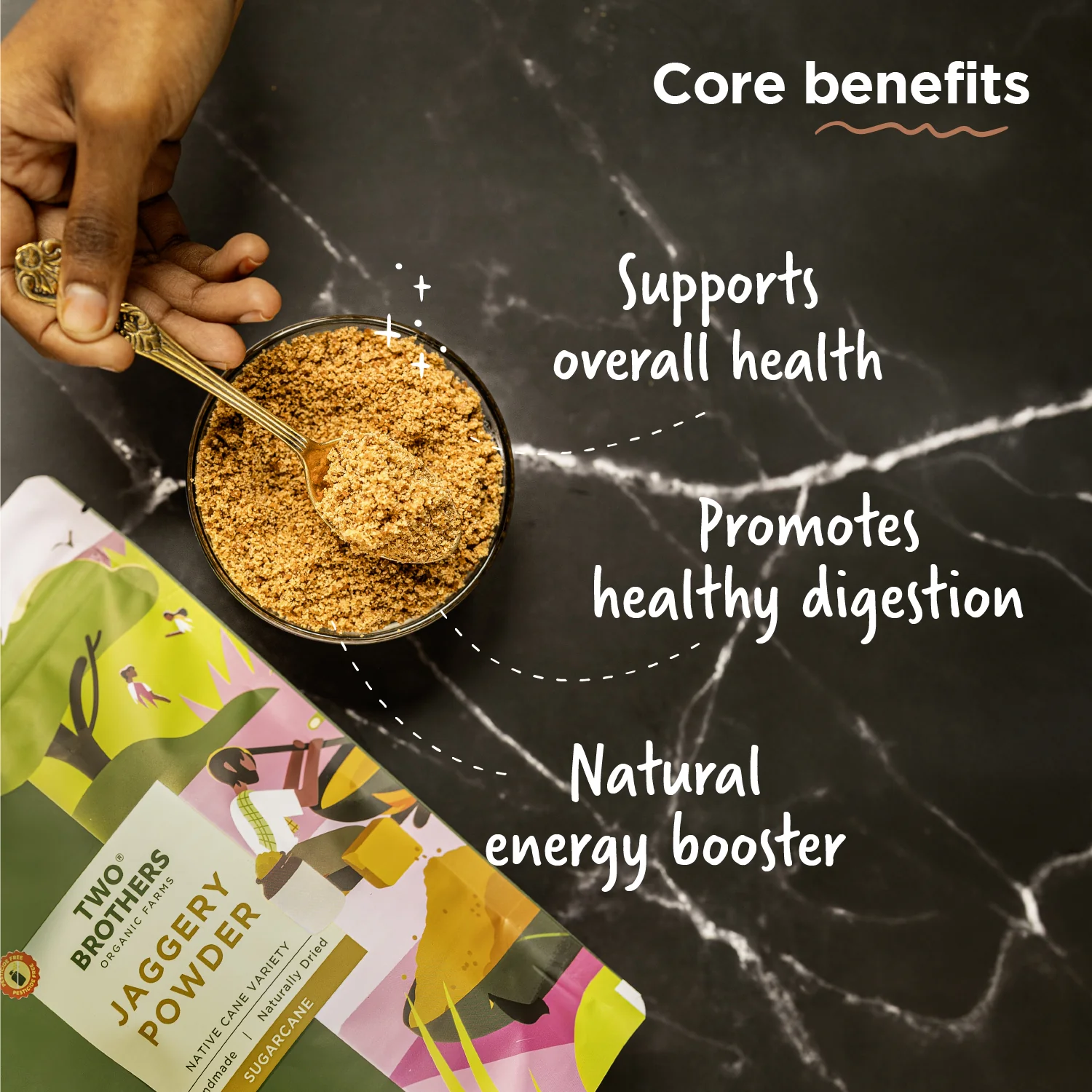 500ml A2 Cow Ghee + Sugarcane Jaggery Crushed Granular - Image 14