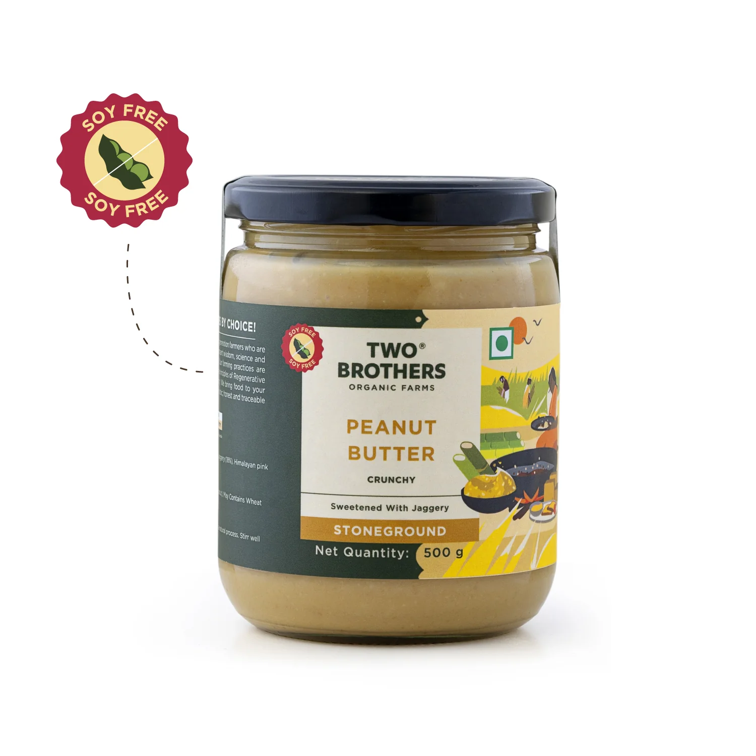 Peanut Butter, Crunchy with Jaggery, Stoneground -BYOB - Image 2