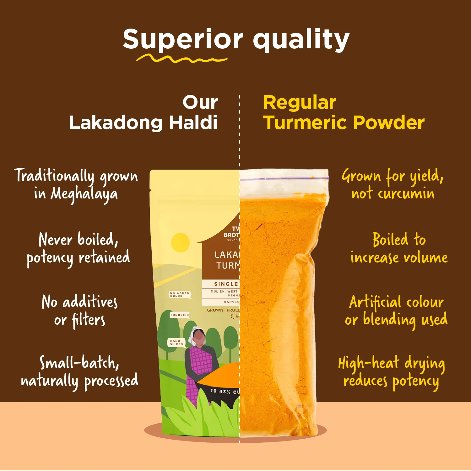 Single Origin Lakadong Turmeric Powder 150g - Image 3
