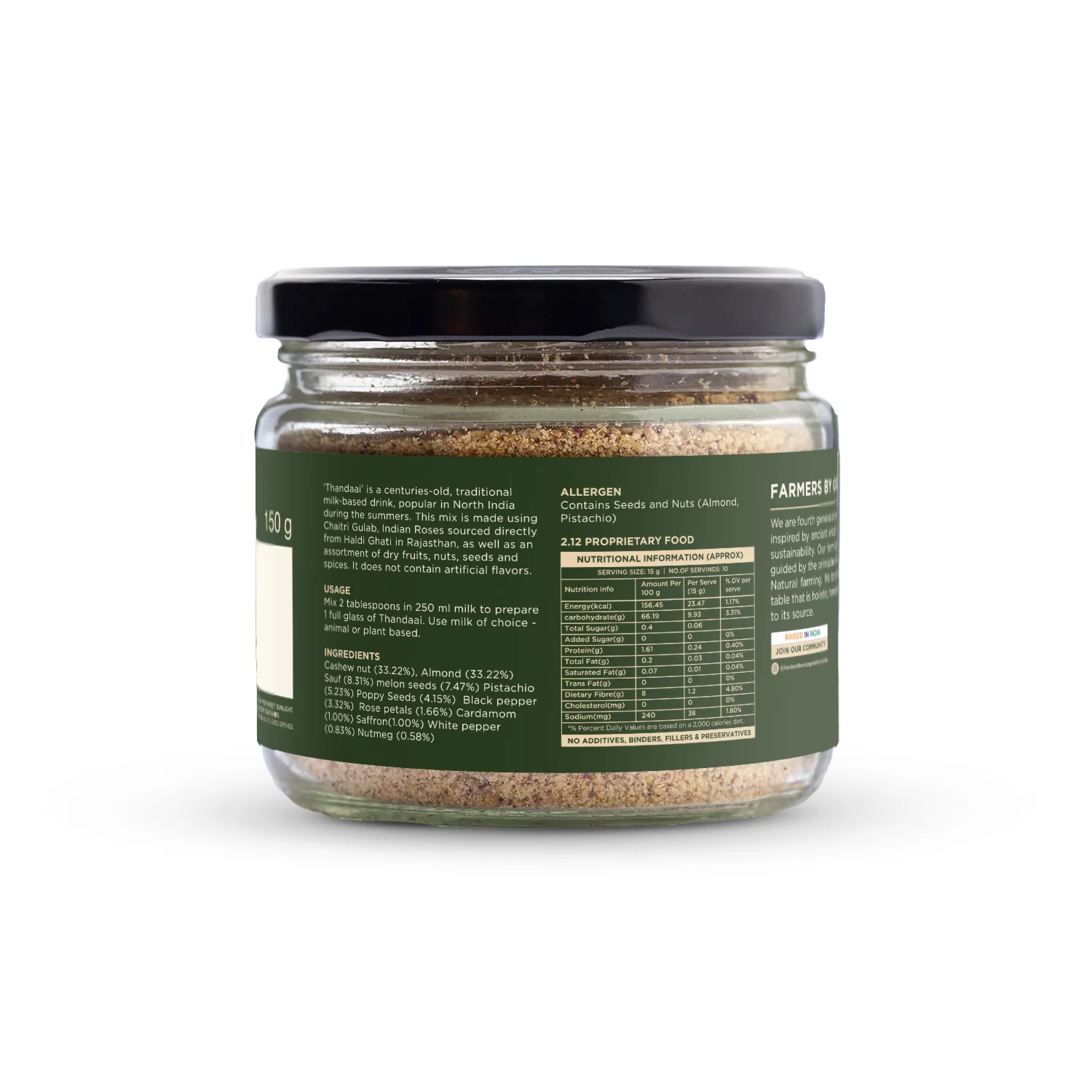 Thandai Drink Mix, All Natural. 150g - Image 3