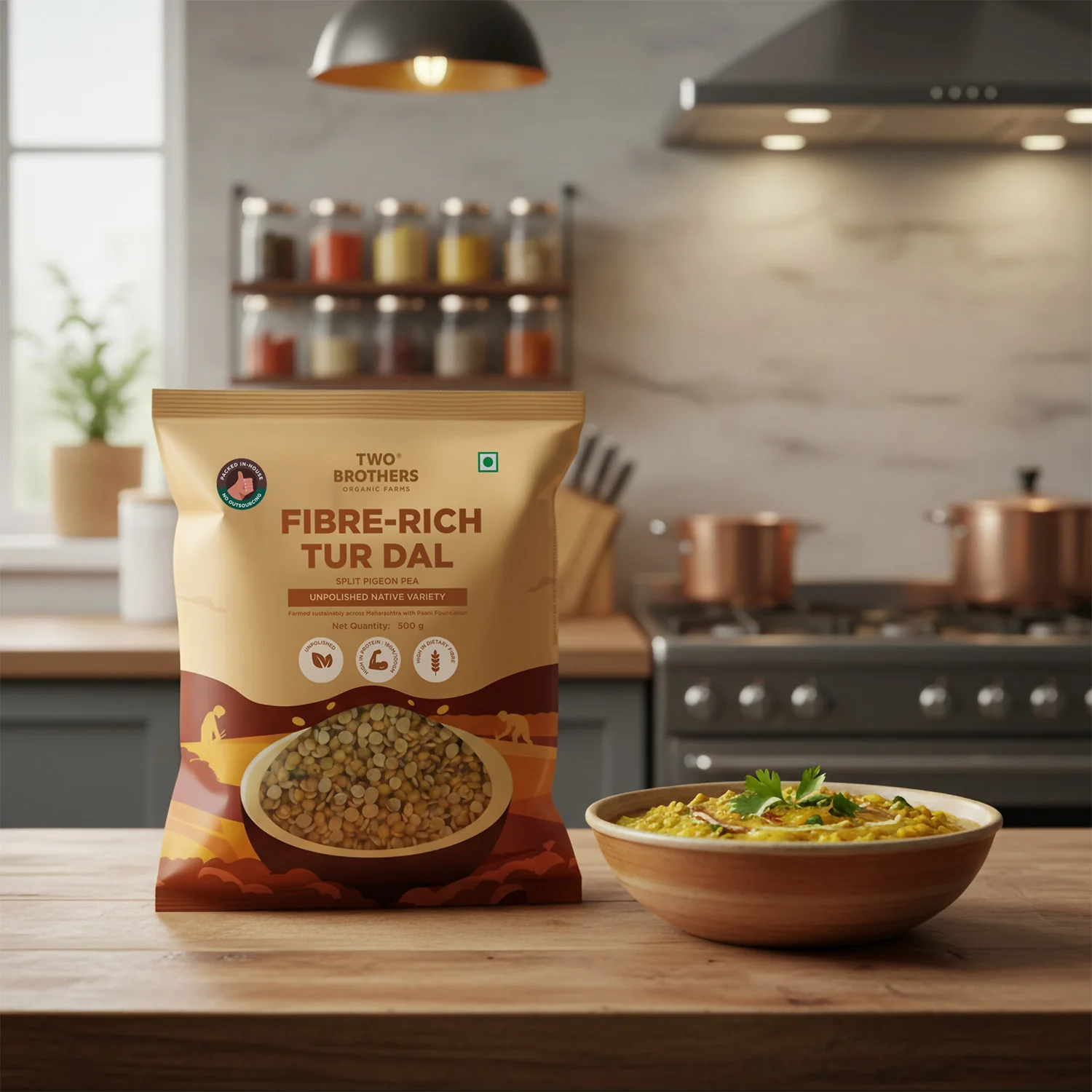 Tur (Pigeon Pea) Dal, Unpolished Desi Variety - 500g - Image 3